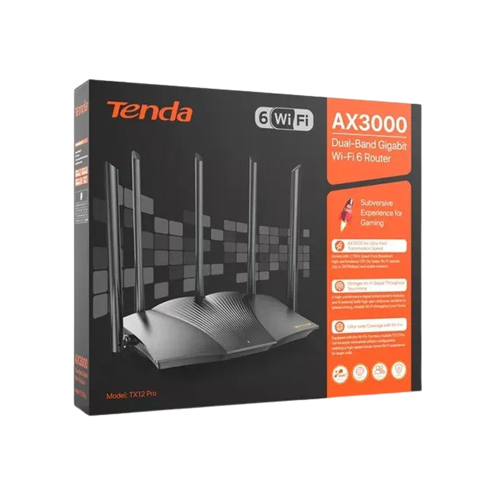 Tenda TX12 Pro AX3000 Dual-Band Gigabit Wi-Fi 6 Router