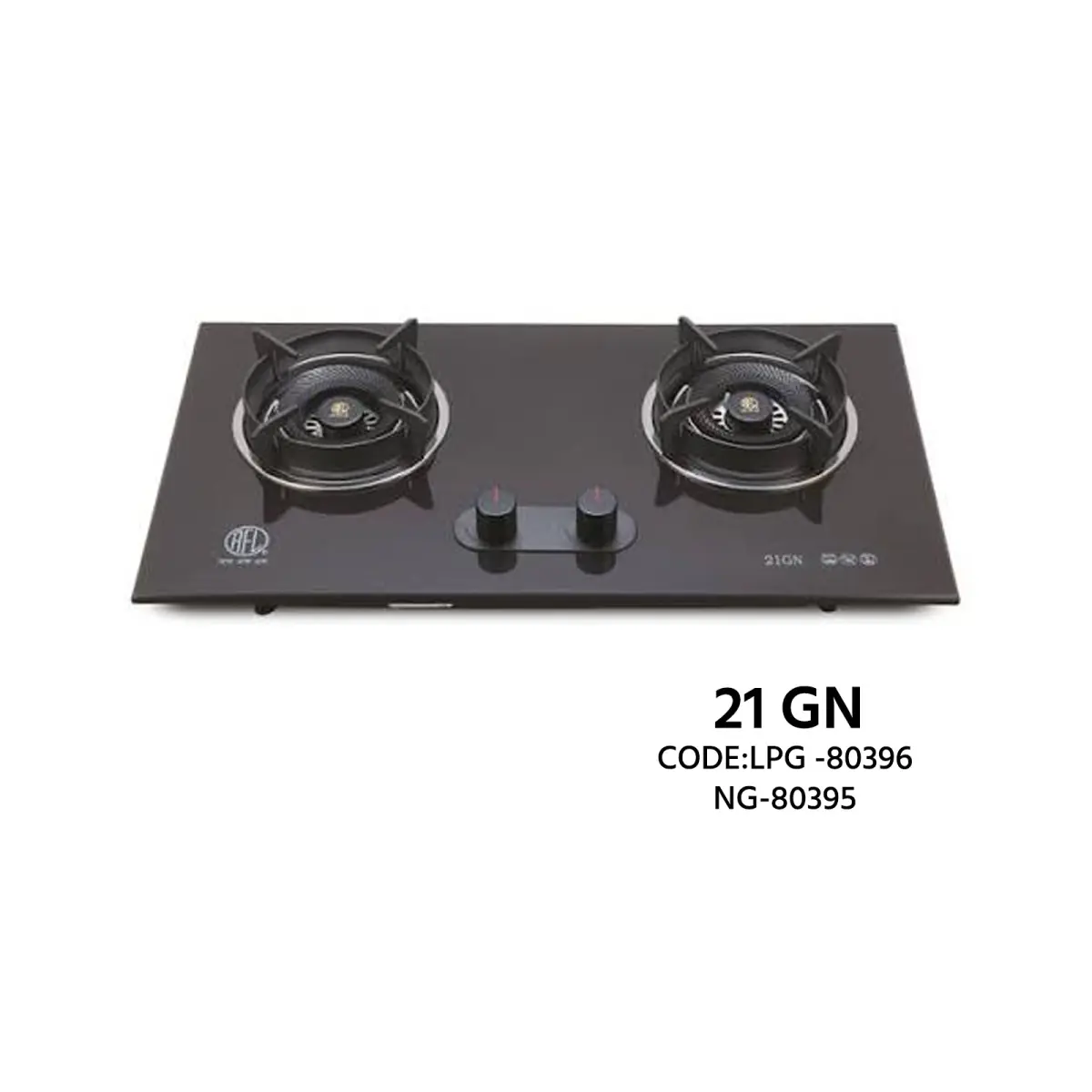 21 GN Double Burner LPG & NG Gas Stove (Code: LPG-80396 / NG-80395)