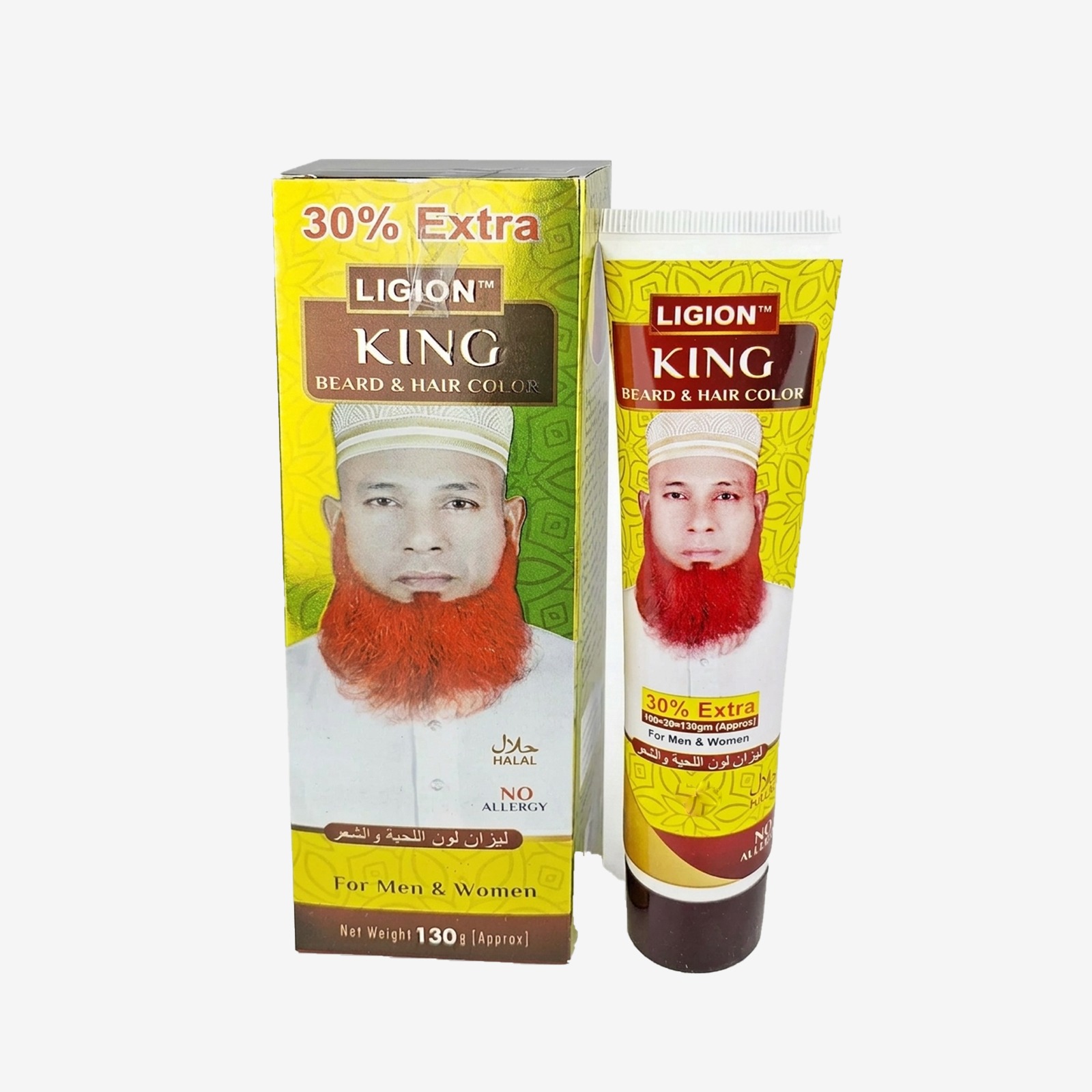 Ligion King Beard & Hair Color with 30% Extra - 130g
