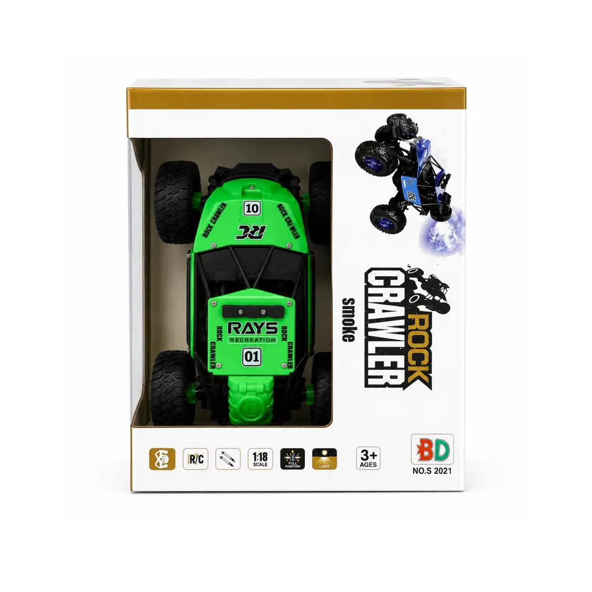 BD Rock Crawler Smoke 1:18 Scale Remote Control Toy Car (NO.S 2021)