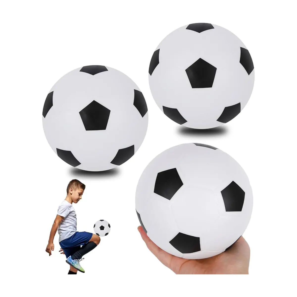 Classic Black & White Soccer Ball Toy for Kids