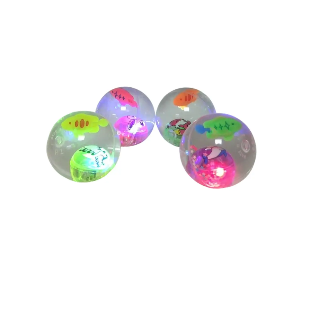 LED Flashing Bouncing Ball with Fish Inside