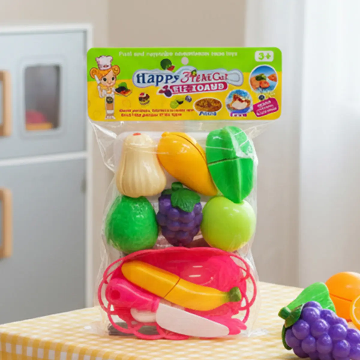 Happy Fruit Cutting Toy Set for Kids (3+ Age)