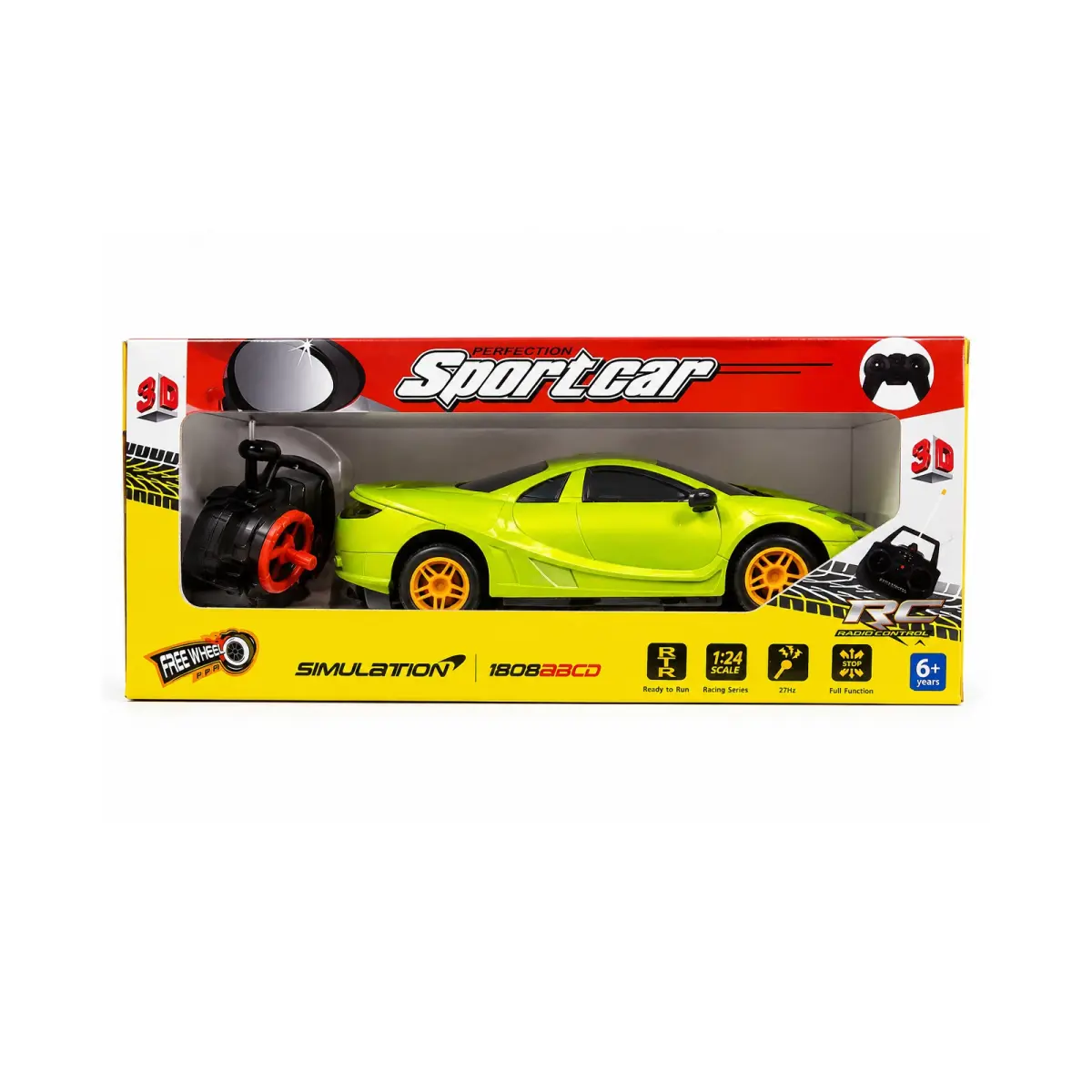1:24 Scale RC Simulation Sport Car with Steering Remote Control