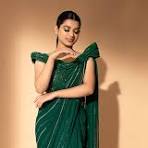 Emerald Green Pre-Draped Gown Saree (or Concept Saree Gown)