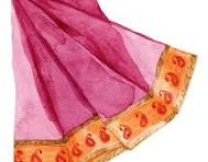 The item shown in the image is a Pi Organza/Chiffon Silk Sari with a Paisley