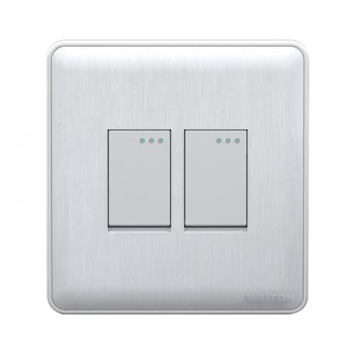 WG2GS1W (White) 2 Gang Switch-1way
