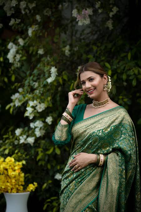 This is a Banarasi Katan Silk Saree