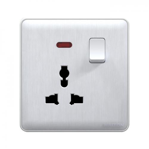 WG3PSW (White) 3 Pin Socket with Switch