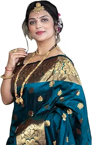 This traditional garment is a Banarasi Katan Silk Saree
