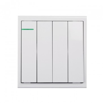 WT4GS1W (White)  4 Gang Switch-1 Way