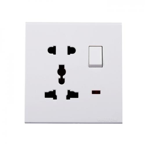 WT5PSW (White)  5 Pin Socket with Switch