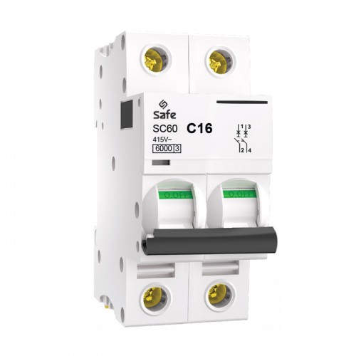 SAFE DP Miniature Circuit Breaker (16A, 6KA)