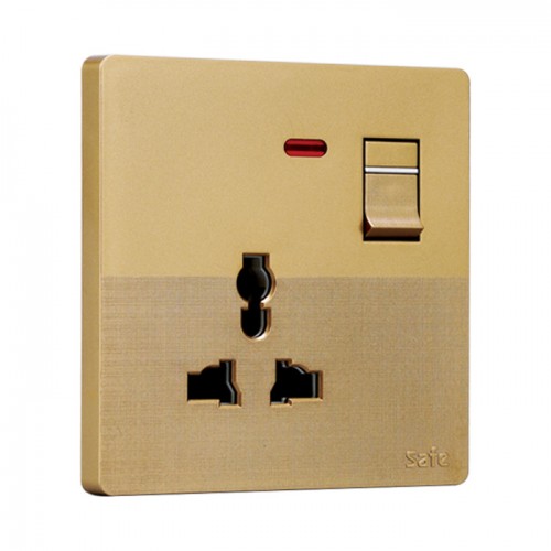 3 Pin Universal Socket with Switch