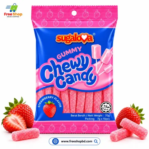 Sugalova Gummy Chewy Candy (Strawberry Flavor)