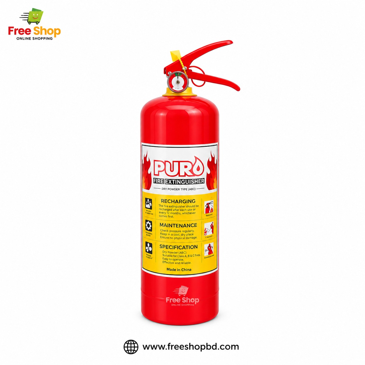 Puro ABC Dry Powder Fire Extinguisher