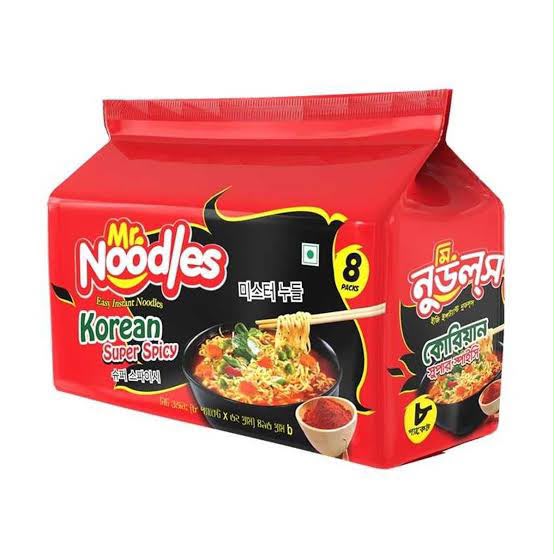 Mr. Noodles Korean Super Spicy  Noodles 8 pcs