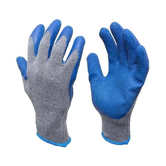 Blue Latex Coated Working Gloves