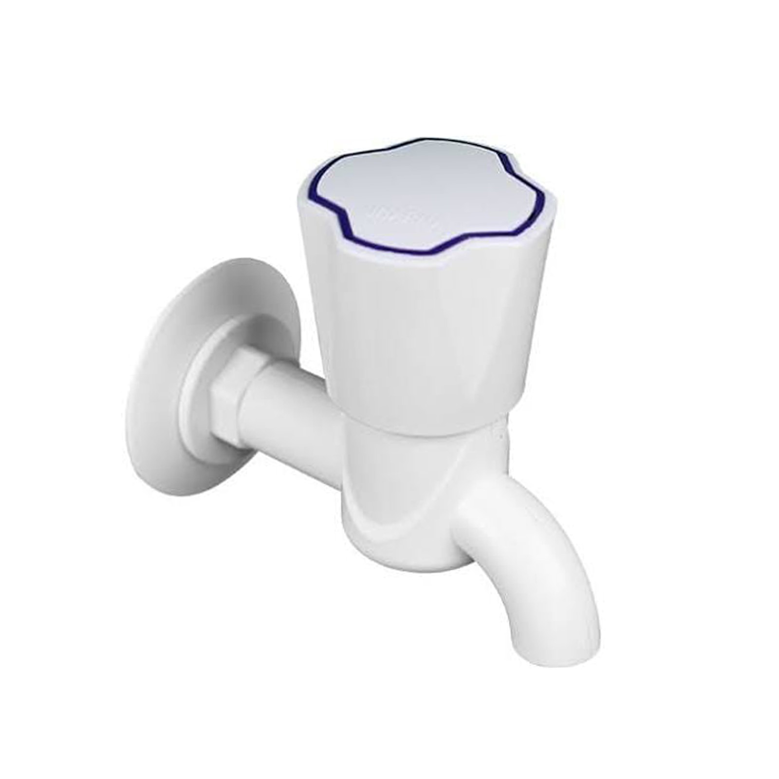 White Plastic Water Tap / Bib Cock