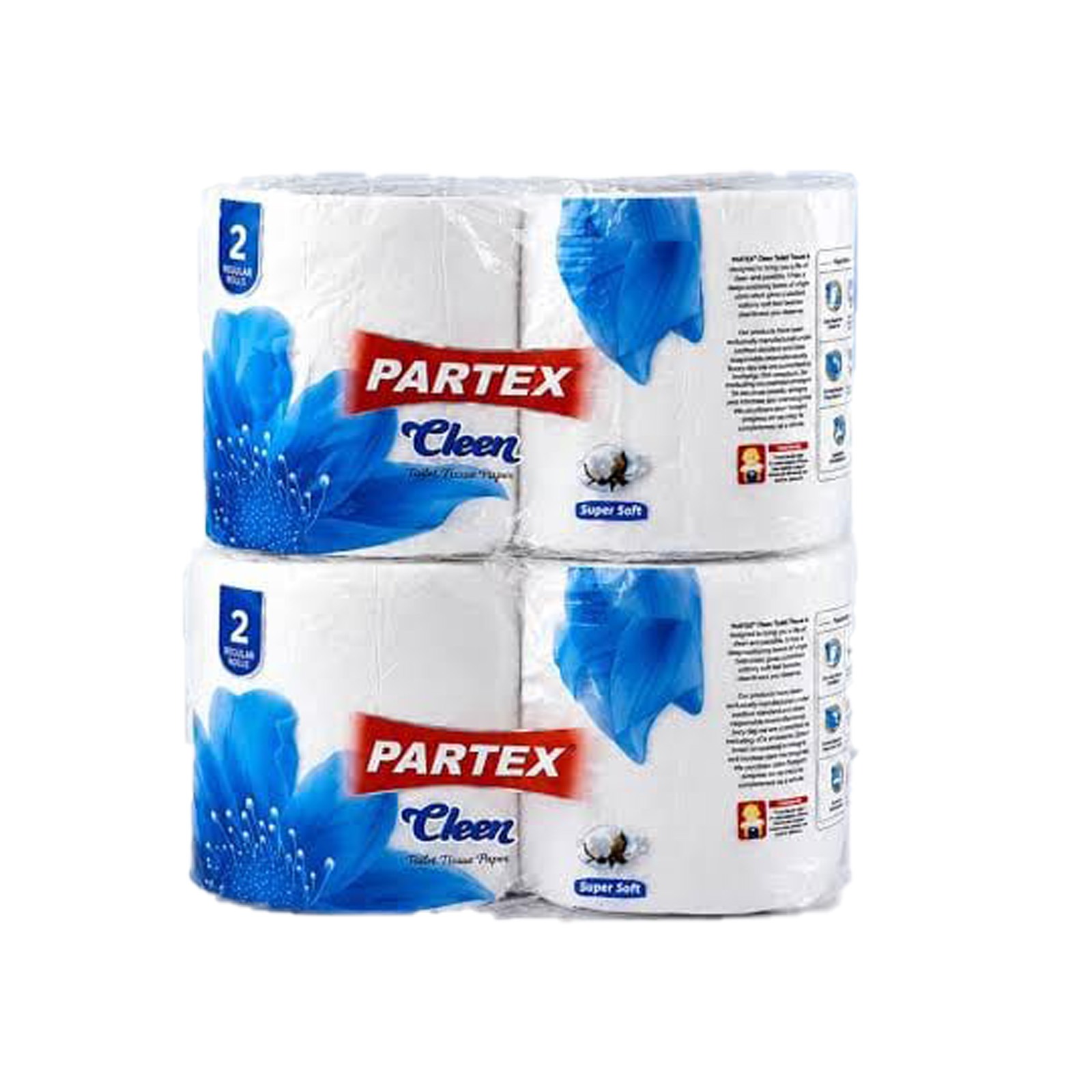 Partex Cleen Toilet Tissue Roll (4Pcs)