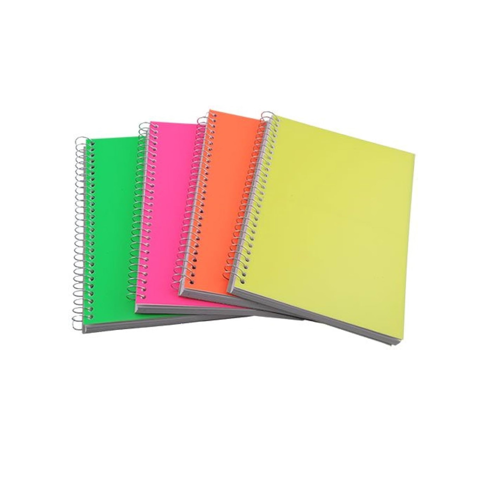 Bright Color Spiral Bound Notebooks (4Pcs)