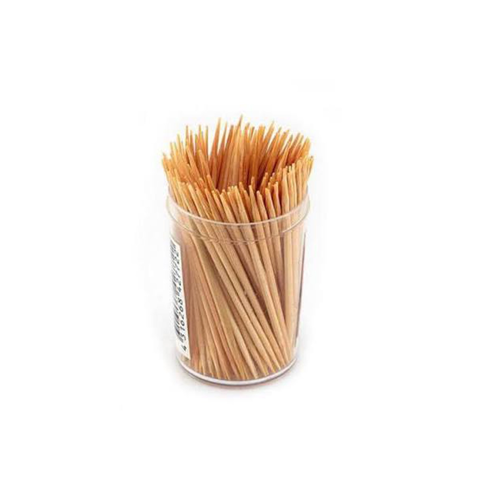 Clear Plastic Jar Wooden Toothpicks