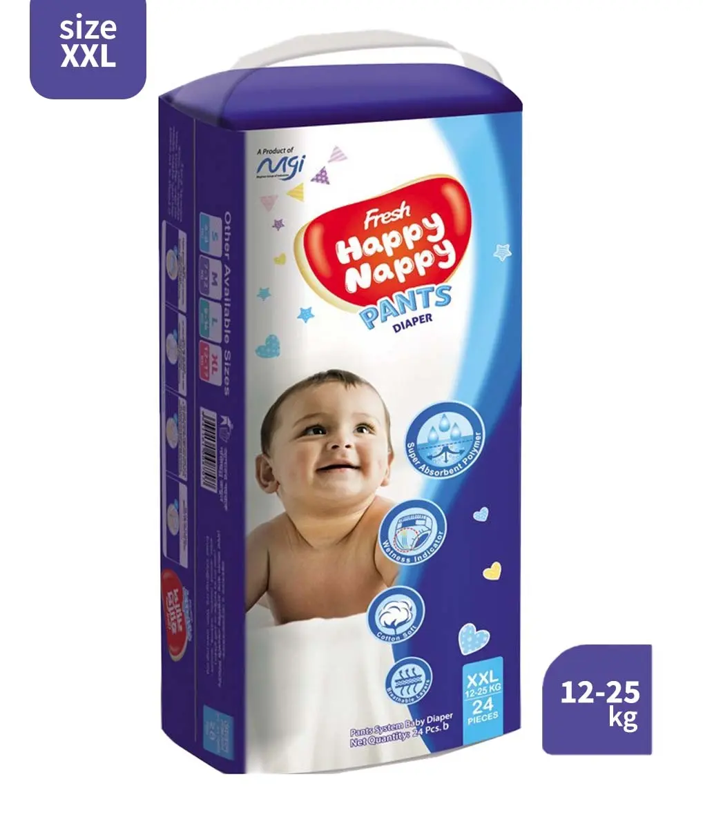Fresh Happy Nappy Pants Diaper XXL Size (12–25 KG) – 24 Pieces