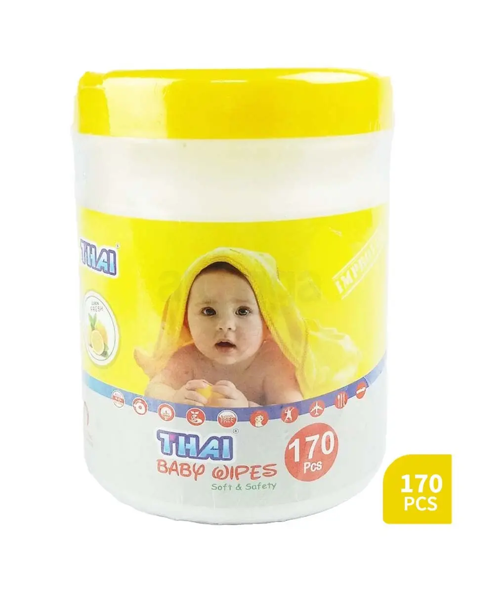 Thai Baby Wipes (170 PCS Container) – Jumbo Savings, Soft & Safe Care for Your Baby!