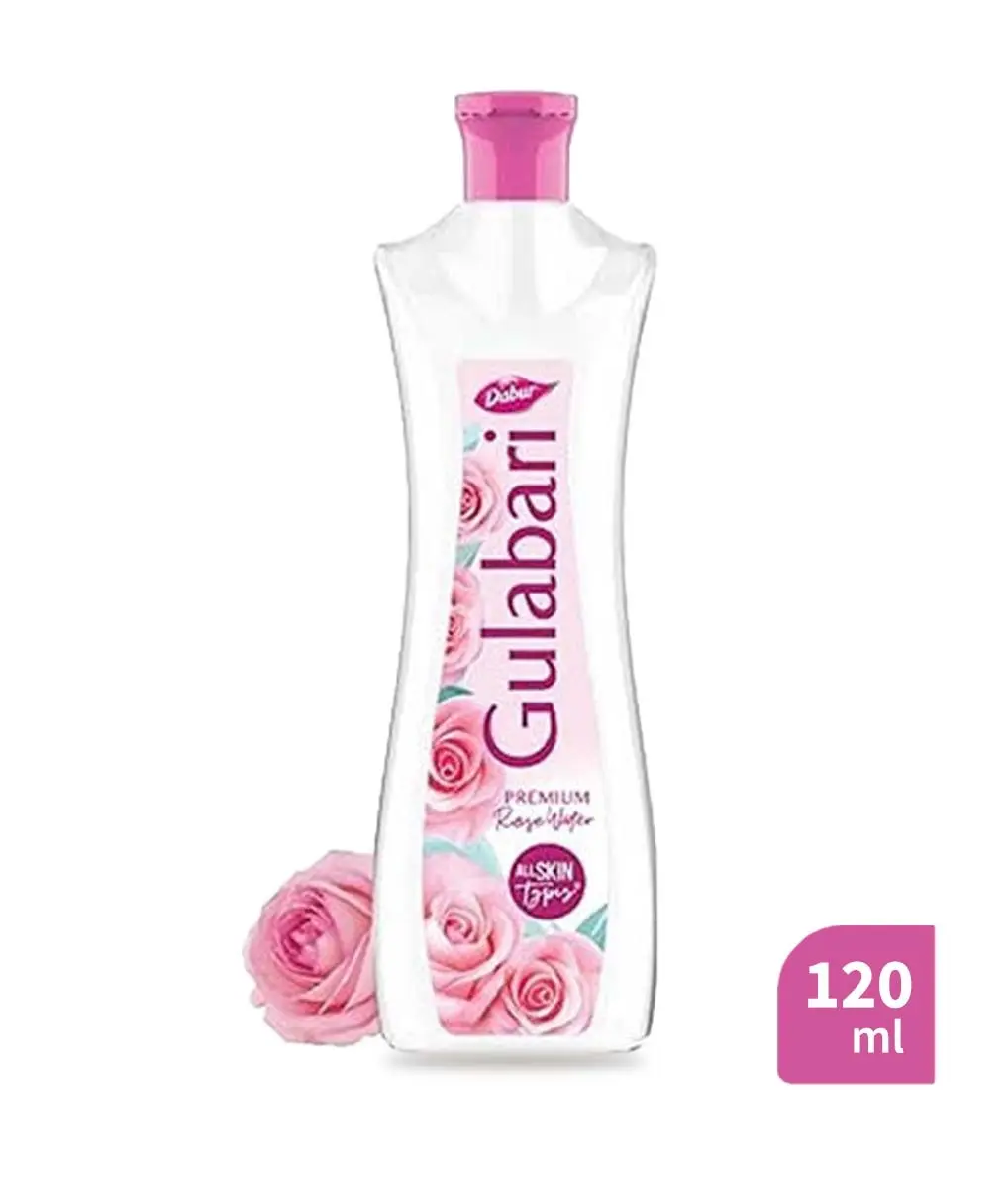Dabur Gulabari Premium Rose Water (120 ml) – Natural Glow & Refreshment for All Skin Types!