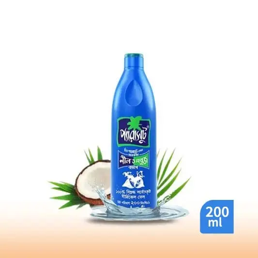Parachute 100% Pure Coconut Oil (200 ml) – Pure Nourishment for Naturally Strong & Shiny Hair!